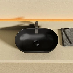 Раковина накладная Ceramica Nova Twist CN12001MB черная матовая