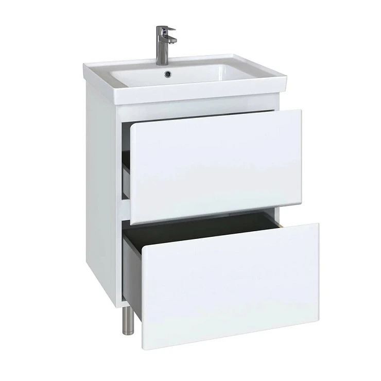 Тумба с раковиной SanStar Arista 70 255.1-1.5.1.К белая глянцевая