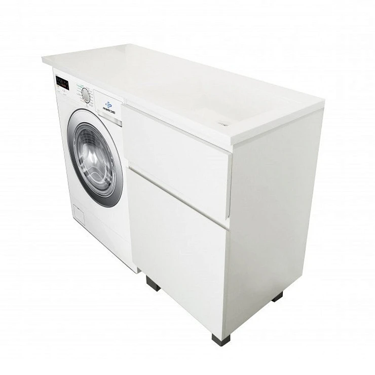 Тумба с раковиной Эстет Dallas Luxe 1400х482 R ФР-00002907 белая глянец