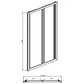 Душевая дверь в нишу Bravat Drop 80x200см BD080.4120A профиль хром, стекло прозрачное