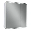 Зеркало-шкаф Art&Max Verona 80 AM-Ver-800-800-2D-L-DS-F с подсветкой, белый