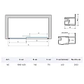 Душевая дверь в нишу Vegas Glass ZP NOVO h2000 160 02М 07 профиль черный матовый, стекло графит