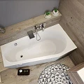 Акриловая ванна Riho Delta 160x80 Plug & Play B069007005 левая, белая глянцевая