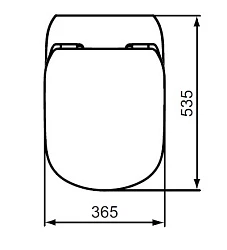 Крышка-сиденье Ideal Standard Tesi T352701 с микролифтом, петли Хром