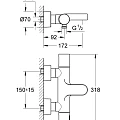 Термостатический смеситель Grohe Grohtherm 3000 Cosmopolitan 34276000 для ванны с душем, хром