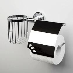 Держатель туалетной бумаги Wasserkraft Isen K-4059 с держателем для освежителя, с крышкой, хром