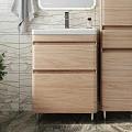 Тумба с раковиной Style Line Атлантика 60 напольная, ясень перламутр