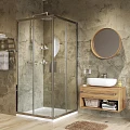 Душевой уголок Wasserkraft Lippe 90x90см 45S03 профиль хром, стекло прозрачное