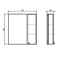 Зеркало-шкаф Comforty Амстердам 75 00004144209CF белый