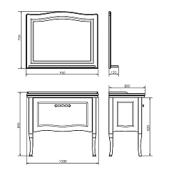 Зеркало Comforty Павия 100 00004147986CF белый глянец