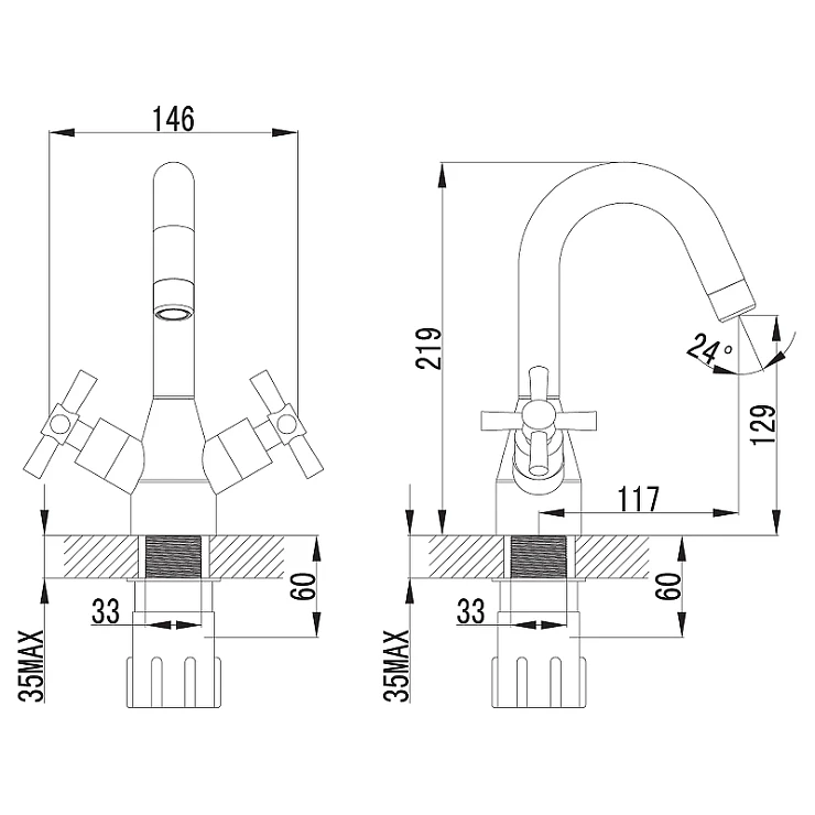 Смеситель для раковины Lemark Neo LM2207C хром