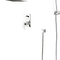 Душевой комплект Lemark Contest LM5829CW с внутренней частью, хром / белый