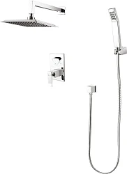 Душевой комплект Lemark Contest LM5829CW с внутренней частью, хром / белый