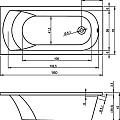 Акриловая ванна Riho Miami 160x70 B059001005 белая глянцевая