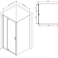 Душевой уголок AM.PM Gem 90x90см W90G-404-090MT профиль хром, стекло прозрачное