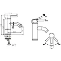 Смеситель для раковины Bravat Slim F1332366CP-RUS хром