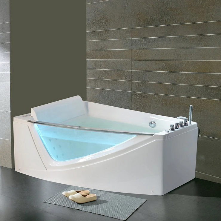 Акриловая ванна Orans OLS-BT65109 L 170x120см 65109L0 с гидромассажем, белая глянцевая