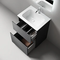 Тумба под раковину Sancos Folk Floor 60 FL60FGS напольная, Grey soft