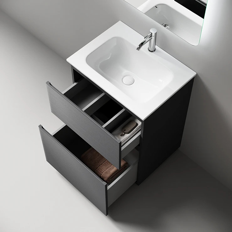 Тумба под раковину Sancos Folk Floor 60 FL60FGS напольная, Grey soft