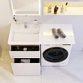 Тумба с раковиной AM.PM X-Joy 60 L под узкую стиральную машину, белая