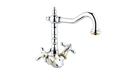 Смеситель для кухни Timo Ritz 0143FK chrome-gold хром / золото