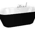 Акриловая ванна BelBagno 178x84x58 BB14-NERO/BIA черная глянцевая