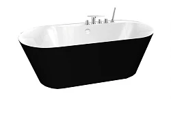 Акриловая ванна BelBagno 178x84x58 BB14-NERO/BIA черная глянцевая