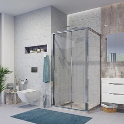 Душевой уголок Niagara Nova 100x90см NG-62-10A-A90 профиль хром, стекло прозрачное
