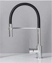 Смеситель для кухни Aquanet FF6215 черный / хром
