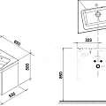 Тумба под раковину Ravak SD 10° 65 L X000000745 белая