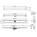 Душевой лоток Berges C1 Brise 50 090030 хром матовый
