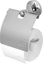 Держатель туалетной бумаги Aquanet 5586 с крышкой, хром