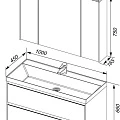 Мебель для ванной Aquanet Гласс 100 белый