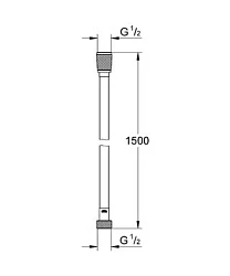 Душевой шланг Grohe Silverflex 28364000 1,5 м
