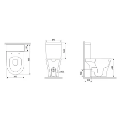 Унитаз-компакт Damixa Sirius DX86C8600SC белый глянец