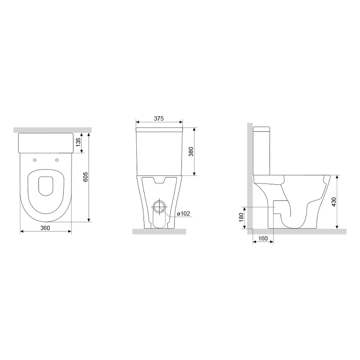 Унитаз-компакт Damixa Sirius DX86C8600SC белый глянец