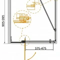 Душевой уголок Cezares Slider 80x99,5см SLIDER-AH-1-100-70/80-GRIGIO-Cr профиль хром, стекло серое