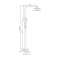 Душевая стойка Gappo G2407-8 хром / белый