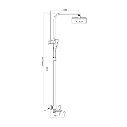 Душевая стойка Gappo G2407-8 хром / белый