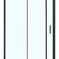 Душевой уголок Azario Milton 120х80см AZ-ND1131-L 1200 BLACK профиль черный, стекло прозрачное