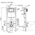 Комплект инсталляции Ceramica Nova CN121001CH с унитазом CN1905, кнопка хром глянец