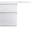 Тумба с раковиной Style Line Даллас 150 напольная, левая, белый глянец