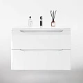 Тумба с раковиной Style Line Марелла 80 антискрейтч белый глянец
