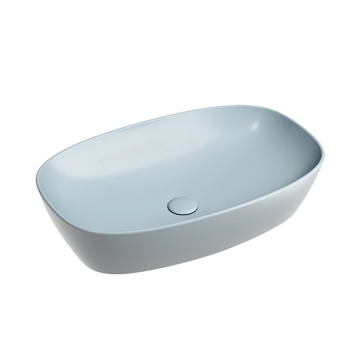 Раковина накладная Ceramica nova Element 600*380*138мм CN6049MHL серо-голубая матовая