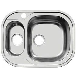 Кухонная мойка Ukinox Галант 63х49см GAL628.488 15GT8K 1R хром