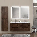 Раковина встраиваемая BelBagno 120см BB1200-2-ETL двойная, белая глянец