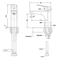 Смеситель для раковины Bravat Rhein F1429564BW-9-ENG черный матовый
