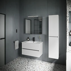 Тумба с раковиной Sancos Urban 80 белая глянцевая