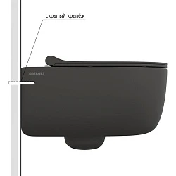 Унитаз подвесной Berges Ego XL 083218 антрацит матовый