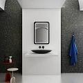 Зеркало ABBER Kristall AT6701Onyx с подсветкой, черное